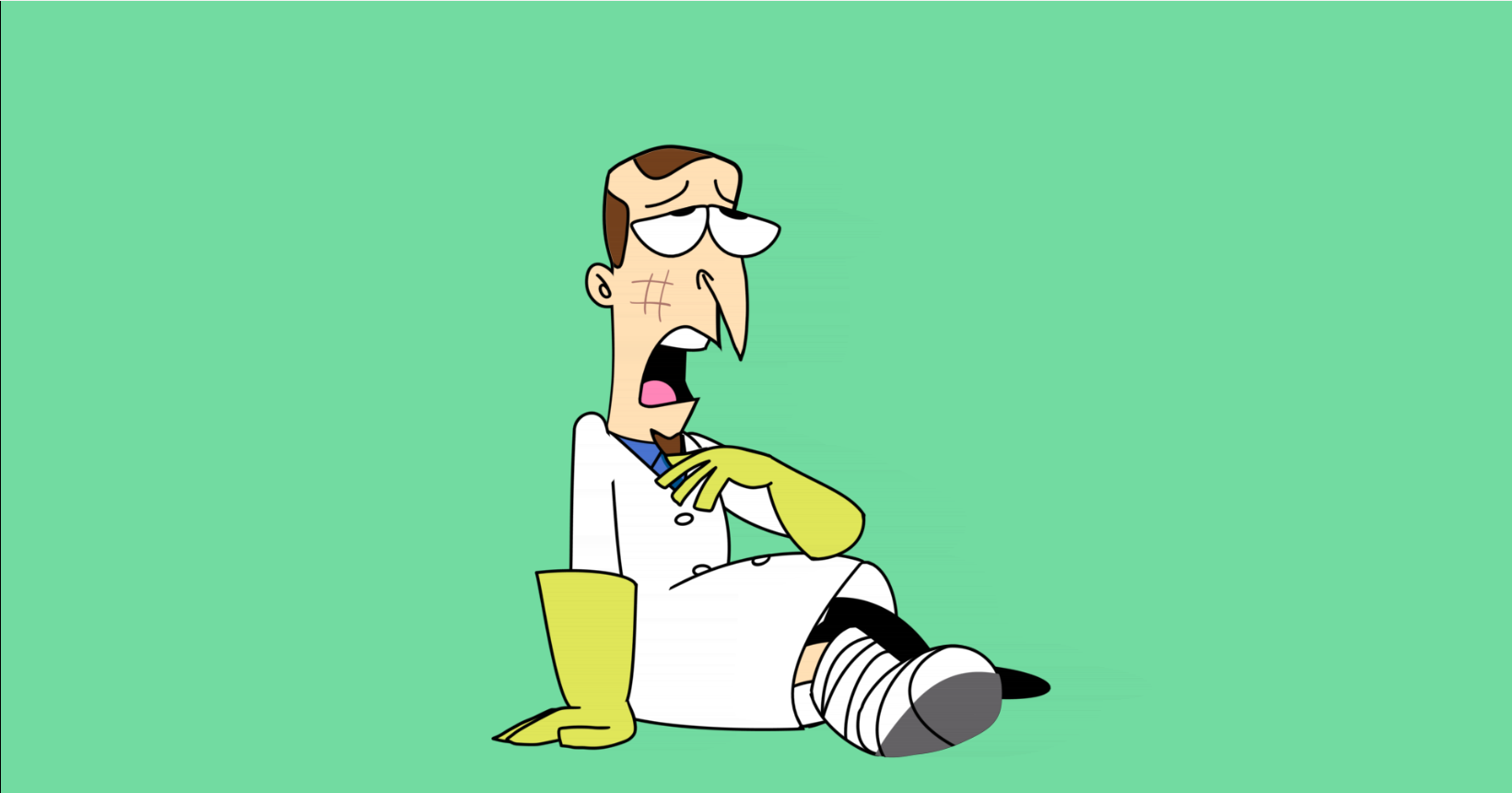 Character edited in green background