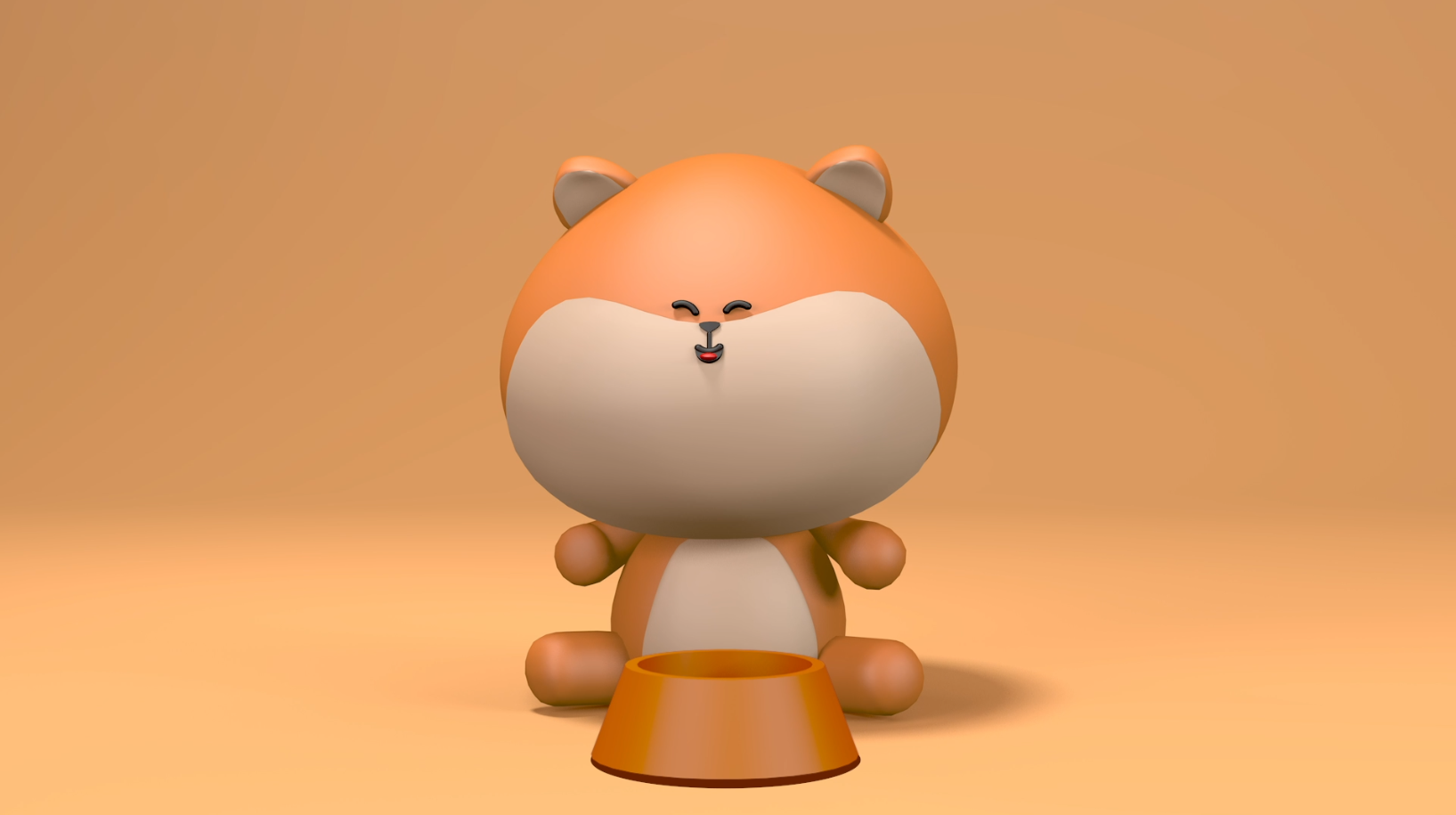 Dog is Happy, he is ready to eat