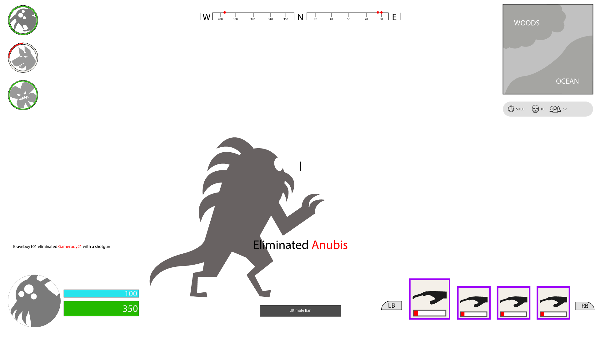 Weapon regeneration icons